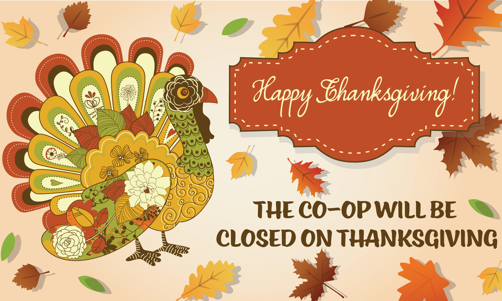 Closed for Thanksgiving Weavers Way Coop